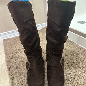 Maurices Dark Brown Combat Boots